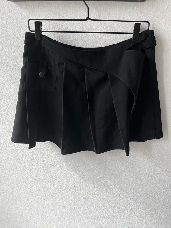Darker Wavs Dresses & Skirts - FILTER ASYMMETRICAL PLEATED SKIRT Black Mini-Darker Wavs, Dolls Kill